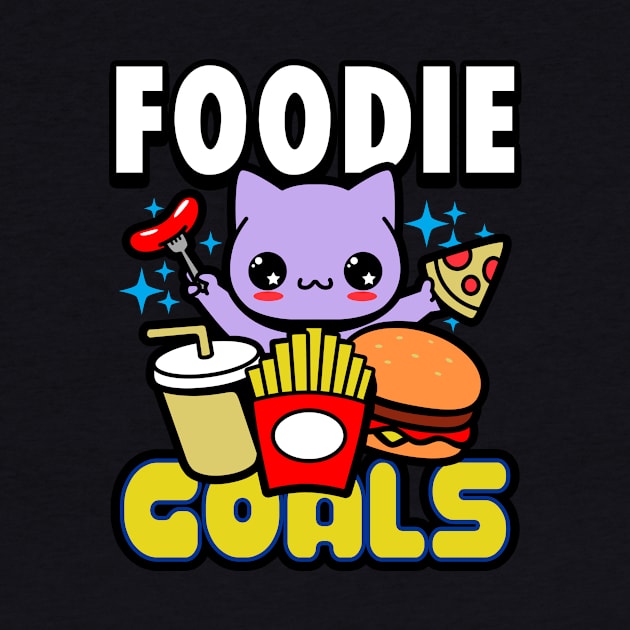 Foodie Goals Cute Junk Food Loving Cat Eating Meme by Originals By Boggs